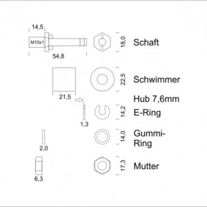 Mini float switch plastic