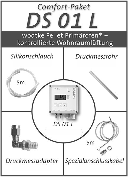 DS-01 L Pacchetto Comfort ventilazione + stufa primaria a pellet